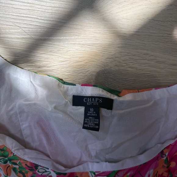 Chaps Cotton Floral Mini Dress - Picture 2 of 4